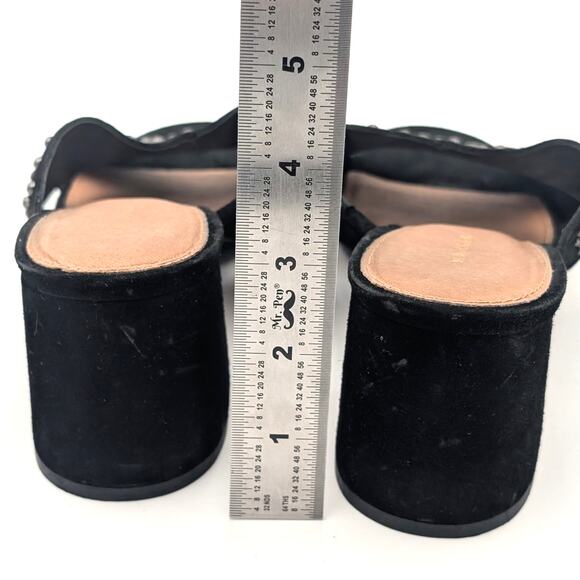 Halogen Fable Studded Slide Black Suede Sandals Women's Size US10M EU41 - Picture 5 of 7